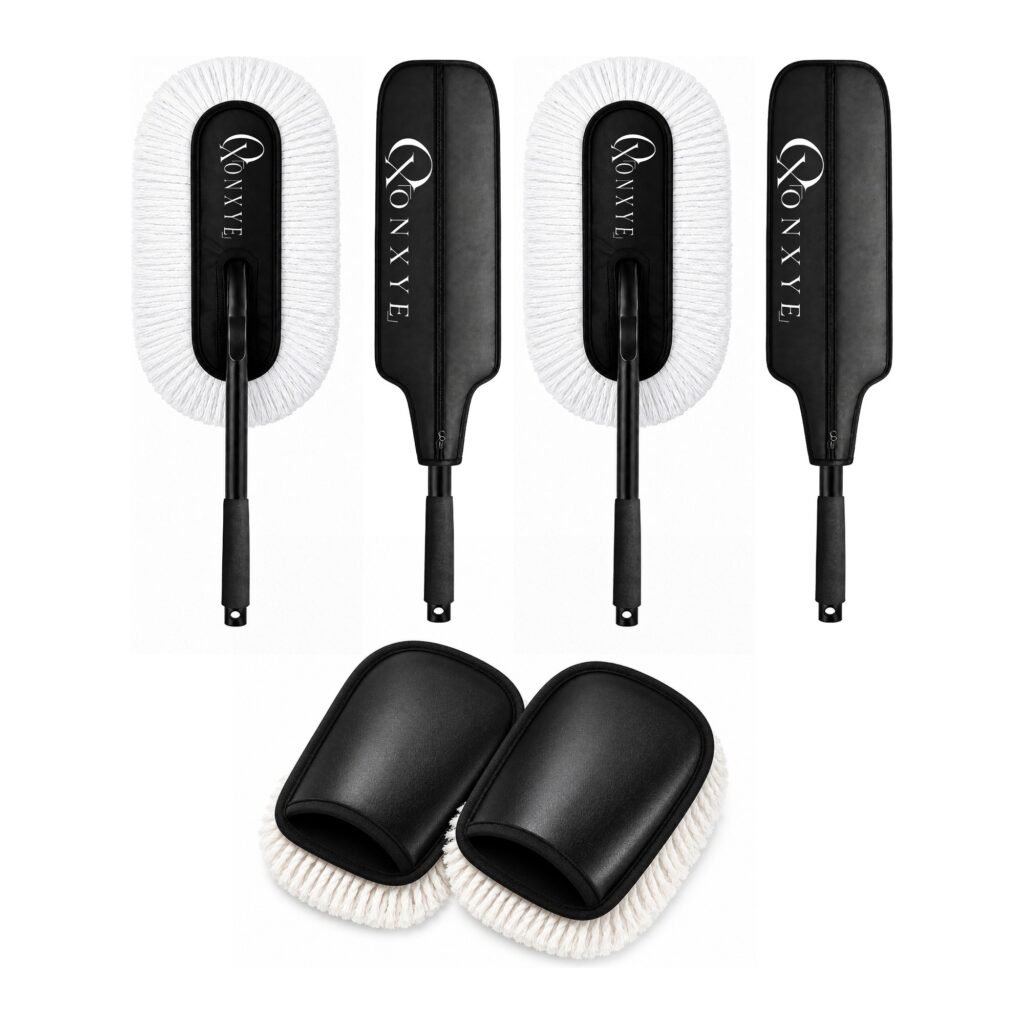 ONXYE Small Interior Car Duster for Vents and Details - Wax Coated